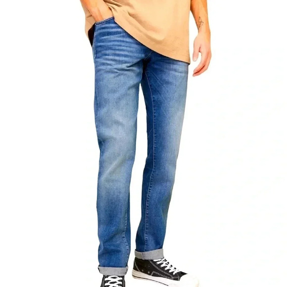 Jack Jones Slim fit blue wash denim jeans Sz 32 - Picture 1 of 15